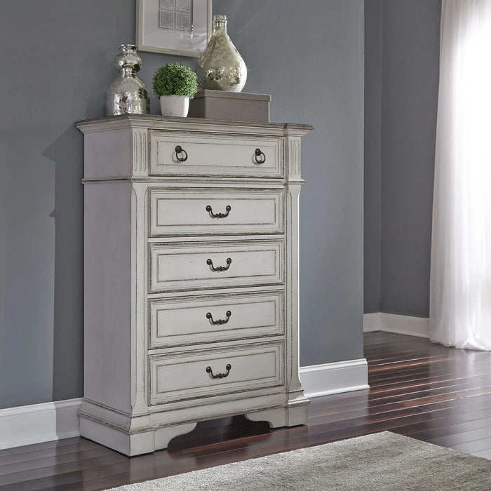 Abbey Park King California Sleigh Bed, Dresser & Mirror, Chest, Night Stand image