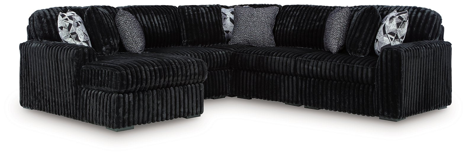 Midnight-Madness Sectional with Chaise - Plourde Furniture Co (Caribou, ME)