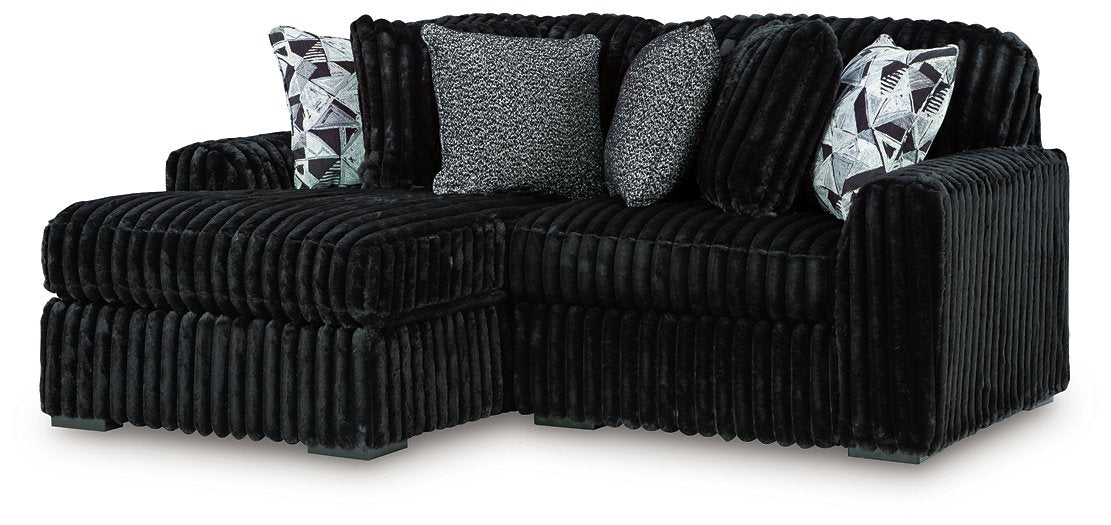 Midnight-Madness Sectional with Chaise - Plourde Furniture Co (Caribou, ME)