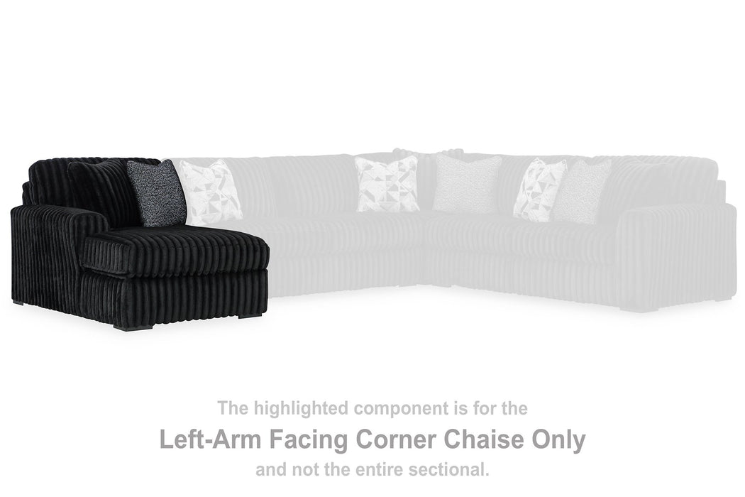 Midnight-Madness Sectional with Chaise - Plourde Furniture Co (Caribou, ME)
