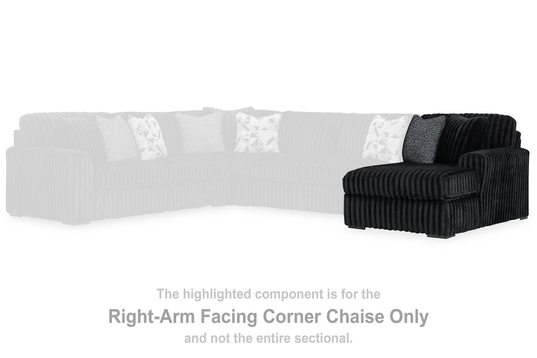 Midnight-Madness Sectional with Chaise - Plourde Furniture Co (Caribou, ME)