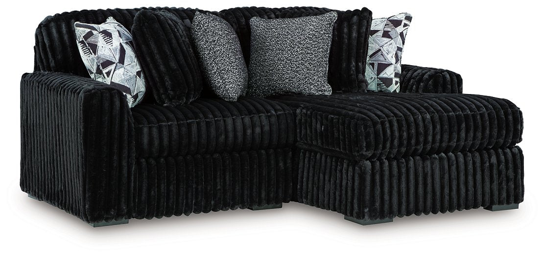 Midnight-Madness Sectional with Chaise - Plourde Furniture Co (Caribou, ME)