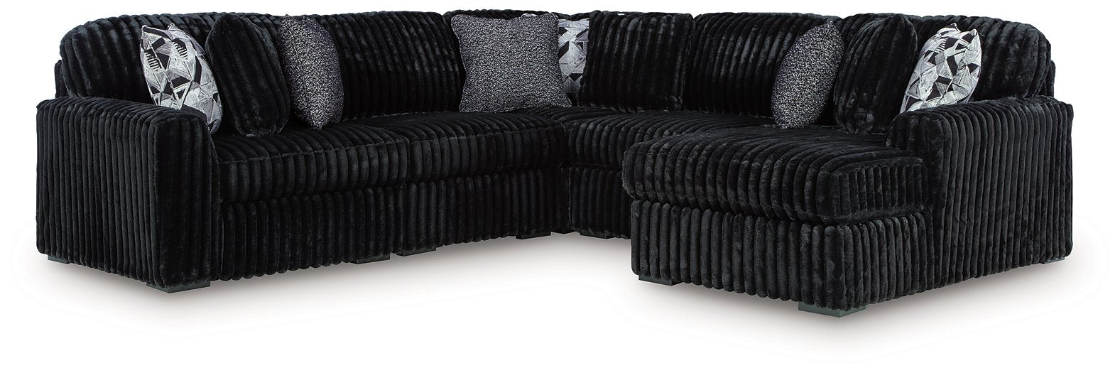Midnight-Madness Sectional with Chaise - Plourde Furniture Co (Caribou, ME)