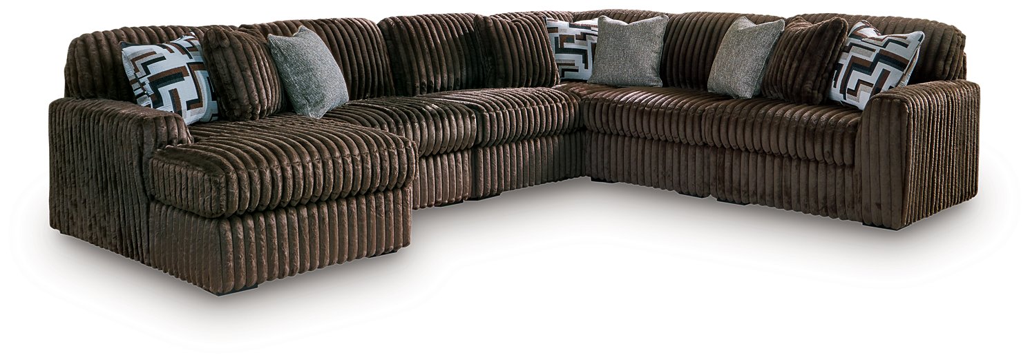 Midnight-Madness Sectional with Chaise - Plourde Furniture Co (Caribou, ME)