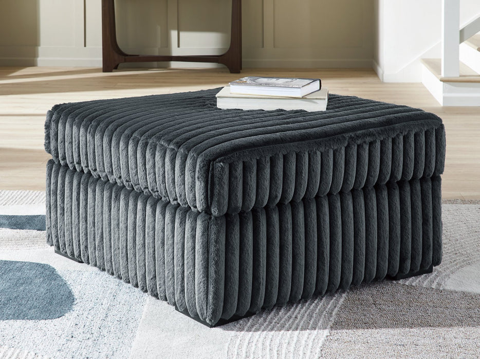 Midnight-Madness Oversized Accent Ottoman - Plourde Furniture Co (Caribou, ME)