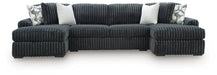 Midnight-Madness Double Chaise 3-Piece Sectional - Plourde Furniture Co (Caribou, ME)