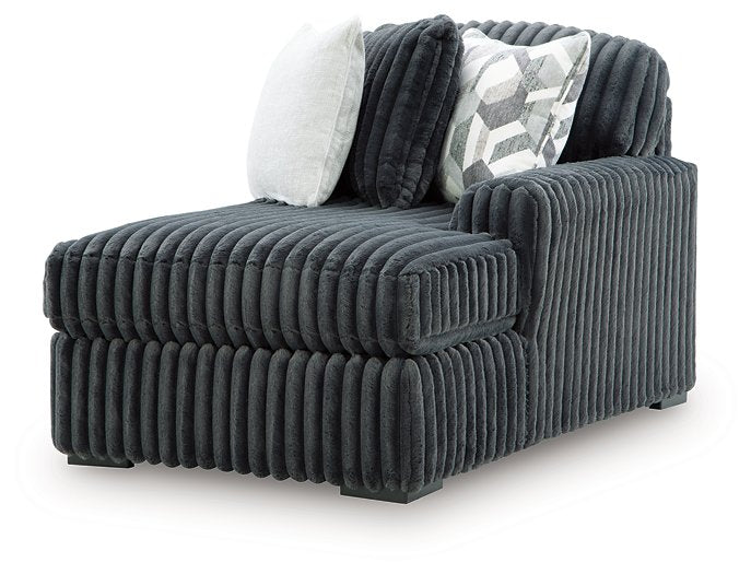 Midnight-Madness Double Chaise 3-Piece Sectional - Plourde Furniture Co (Caribou, ME)