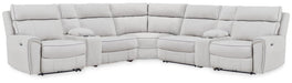 Social Pointe Reclining Sectional with Storage Consoles - Plourde Furniture Co (Caribou, ME)
