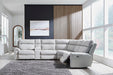 Social Pointe Reclining Sectional with Storage Consoles - Plourde Furniture Co (Caribou, ME)