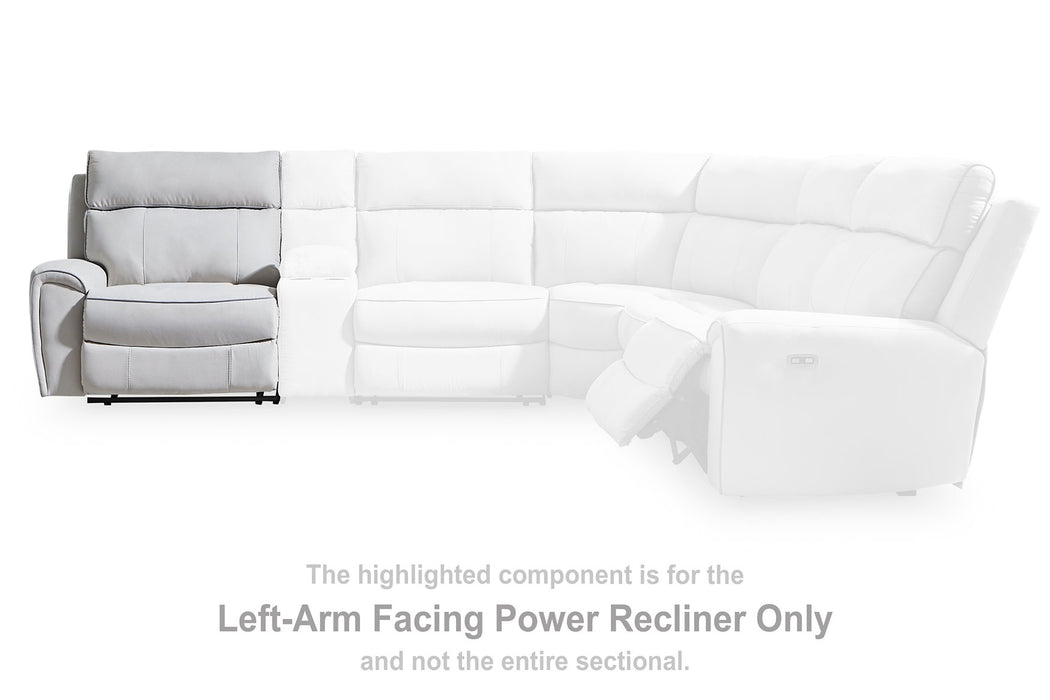 Social Pointe Reclining Sectional with Storage Consoles - Plourde Furniture Co (Caribou, ME)