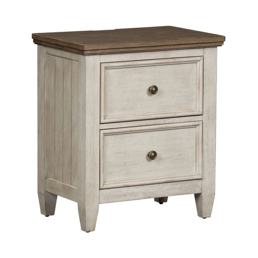 Heartland 2 Drawer Nightstand w/ Charging Station in Antique White image