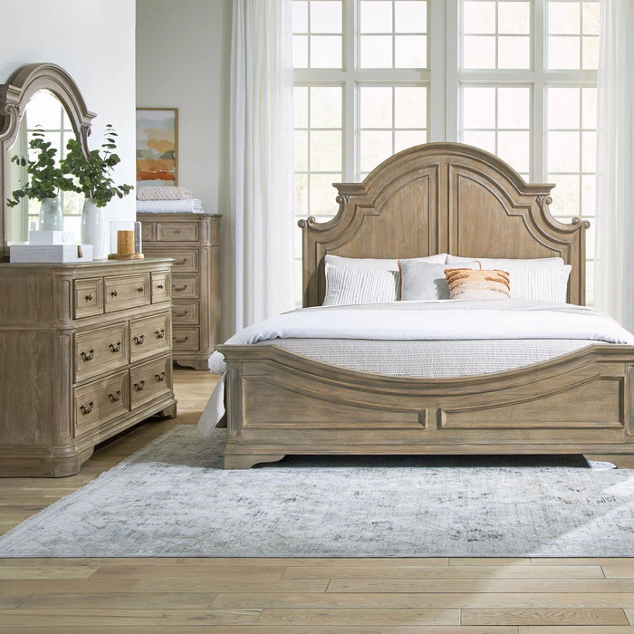 Magnolia Manor King California Panel Bed, Dresser & Mirror, Chest image