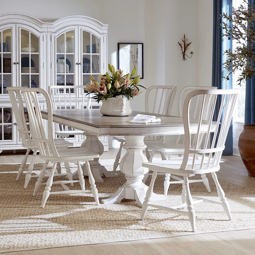 Magnolia Manor 7 Piece Double Pedestal Table Set image