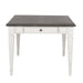 Allyson Park Rectangular Leg Table in White with Charcoal image