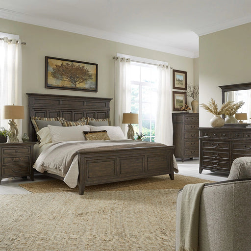 Paradise Valley King Panel Bed, Dresser & Mirror, Chest, Night Stand image