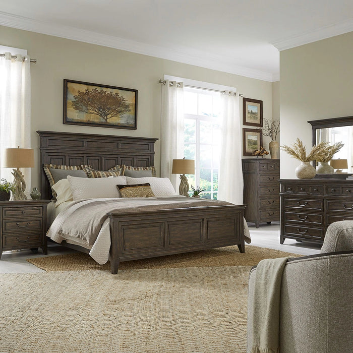 Paradise Valley King California Panel Bed, Dresser & Mirror, Chest, Night Stand image