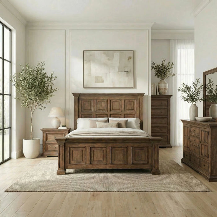 Big Valley Panel Bed, Dresser & Mirror, Chest, Night Stand image