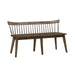Midland Falls Spindle Back Bench in Rustic Brown image