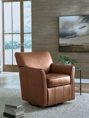 Braydunn Swivel Glider Accent Chair - Plourde Furniture Co (Caribou, ME)