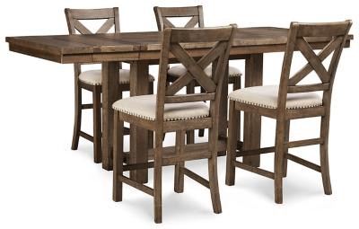Moriville Counter Height Dining Set - Plourde Furniture Co (Caribou, ME)