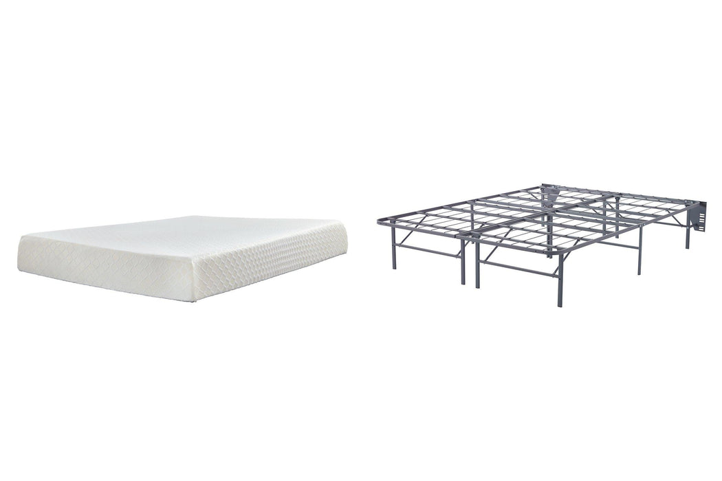 10 Inch Chime Memory Foam Mattress Set - Plourde Furniture Co (Caribou, ME)