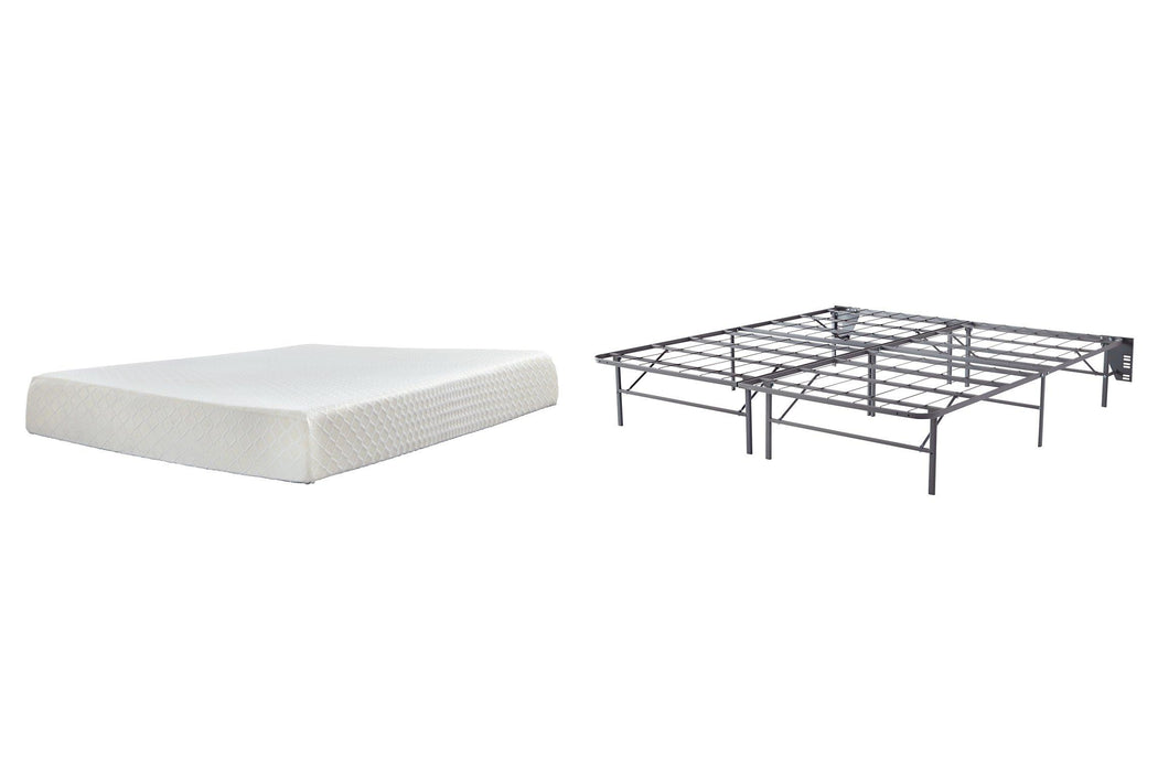 10 Inch Chime Memory Foam Mattress Set - Plourde Furniture Co (Caribou, ME)