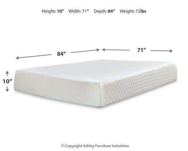 10 Inch Chime Memory Foam Mattress Set - Plourde Furniture Co (Caribou, ME)
