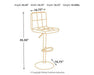 Bellatier Adjustable Height Bar Stool - Plourde Furniture Co (Caribou, ME)