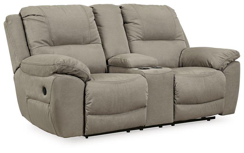 Next-Gen Gaucho Reclining Loveseat with Console - Plourde Furniture Co (Caribou, ME)