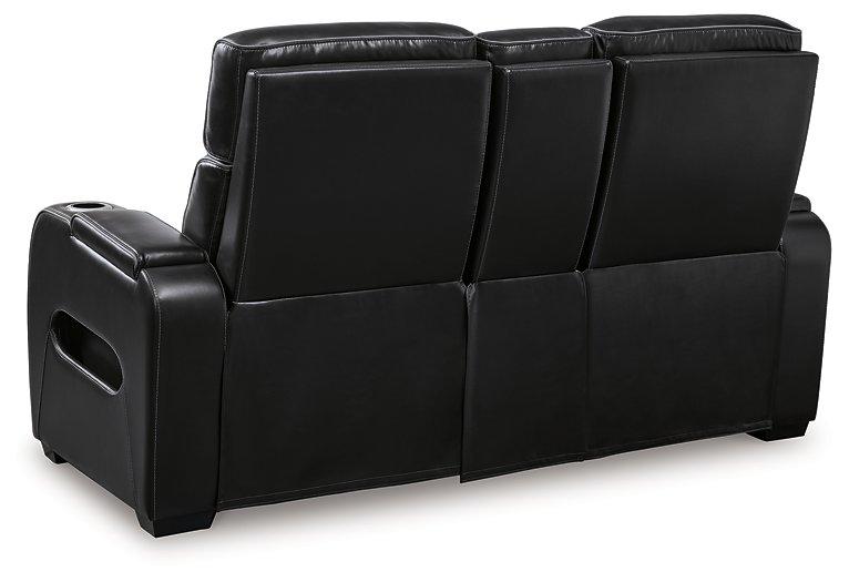 Boyington Power Reclining Loveseat with Console - Plourde Furniture Co (Caribou, ME)