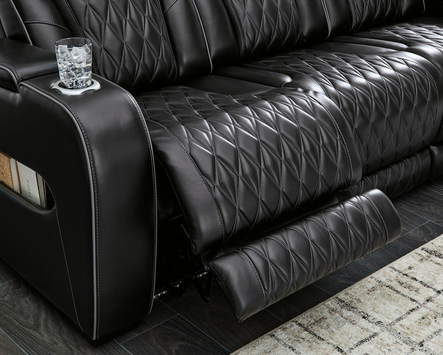 Boyington Power Reclining Loveseat with Console - Plourde Furniture Co (Caribou, ME)