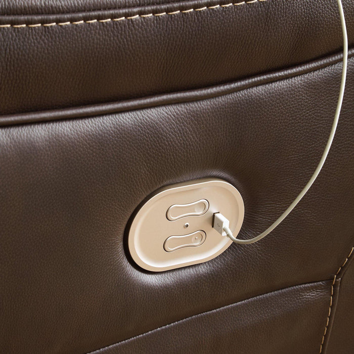 Dunleith Power Reclining Sectional Loveseat - Plourde Furniture Co (Caribou, ME)