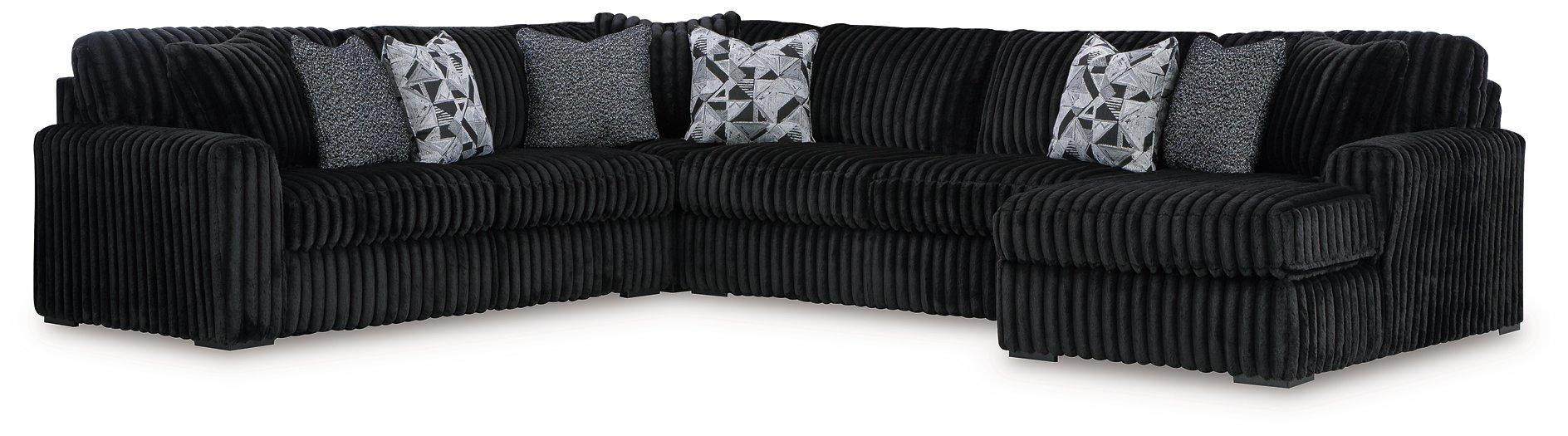Midnight-Madness Sectional with Chaise - Plourde Furniture Co (Caribou, ME)