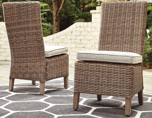Beachcroft Outdoor Side Chair with Cushion (Set of 2) - Plourde Furniture Co (Caribou, ME)