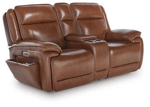 Healy Pier Power Reclining Loveseat with Console - Plourde Furniture Co (Caribou, ME)