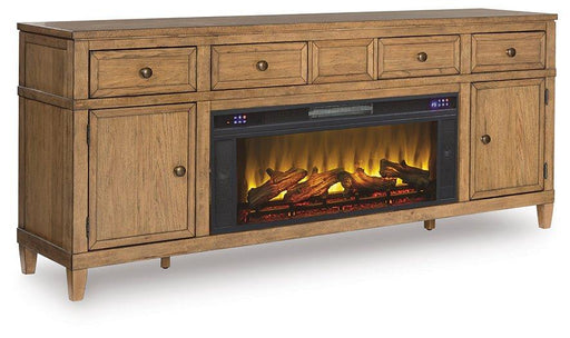 Sharlance 81" TV Stand with Electric Fireplace image