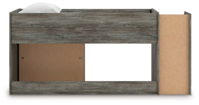 Frandern Loft Bed with Bookcase Storage - Plourde Furniture Co (Caribou, ME)