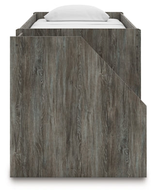 Frandern Loft Bed with Bookcase Storage - Plourde Furniture Co (Caribou, ME)