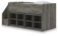 Frandern Loft Bed with Bookcase Storage - Plourde Furniture Co (Caribou, ME)