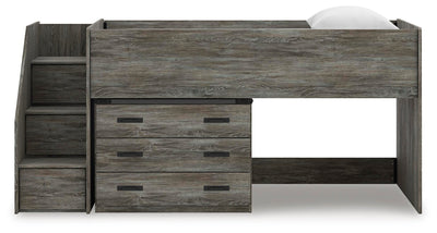 Frandern Loft Bed with Drawer Storage - Plourde Furniture Co (Caribou, ME)