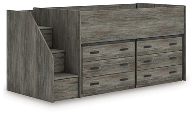 Frandern Loft Bed with Drawer Storage - Plourde Furniture Co (Caribou, ME)