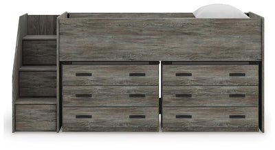 Frandern Loft Bed with Drawer Storage - Plourde Furniture Co (Caribou, ME)