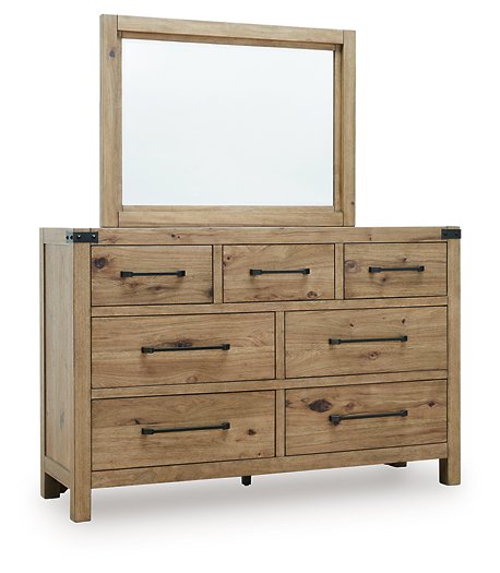 Ridgester Dresser and Mirror - Plourde Furniture Co (Caribou, ME)