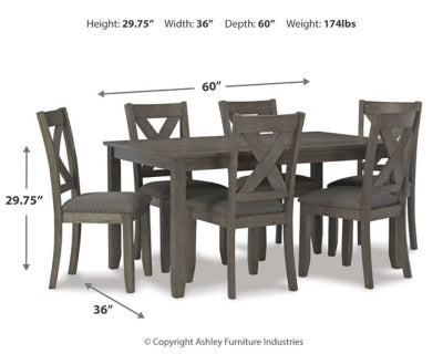 Caitbrook Dining Table and Chairs (Set of 7) - Plourde Furniture Co (Caribou, ME)