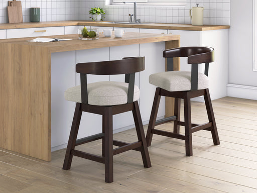 Haddigan Counter Height Barstool (Set of 2) - Plourde Furniture Co (Caribou, ME)
