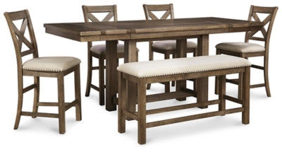 Moriville Counter Height Dining Set - Plourde Furniture Co (Caribou, ME)