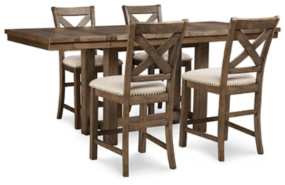 Moriville Counter Height Dining Set - Plourde Furniture Co (Caribou, ME)