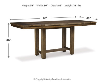 Moriville Counter Height Dining Set - Plourde Furniture Co (Caribou, ME)