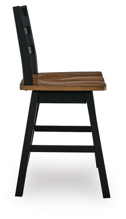 Wildenauer Counter Height Swivel Barstool - Plourde Furniture Co (Caribou, ME)
