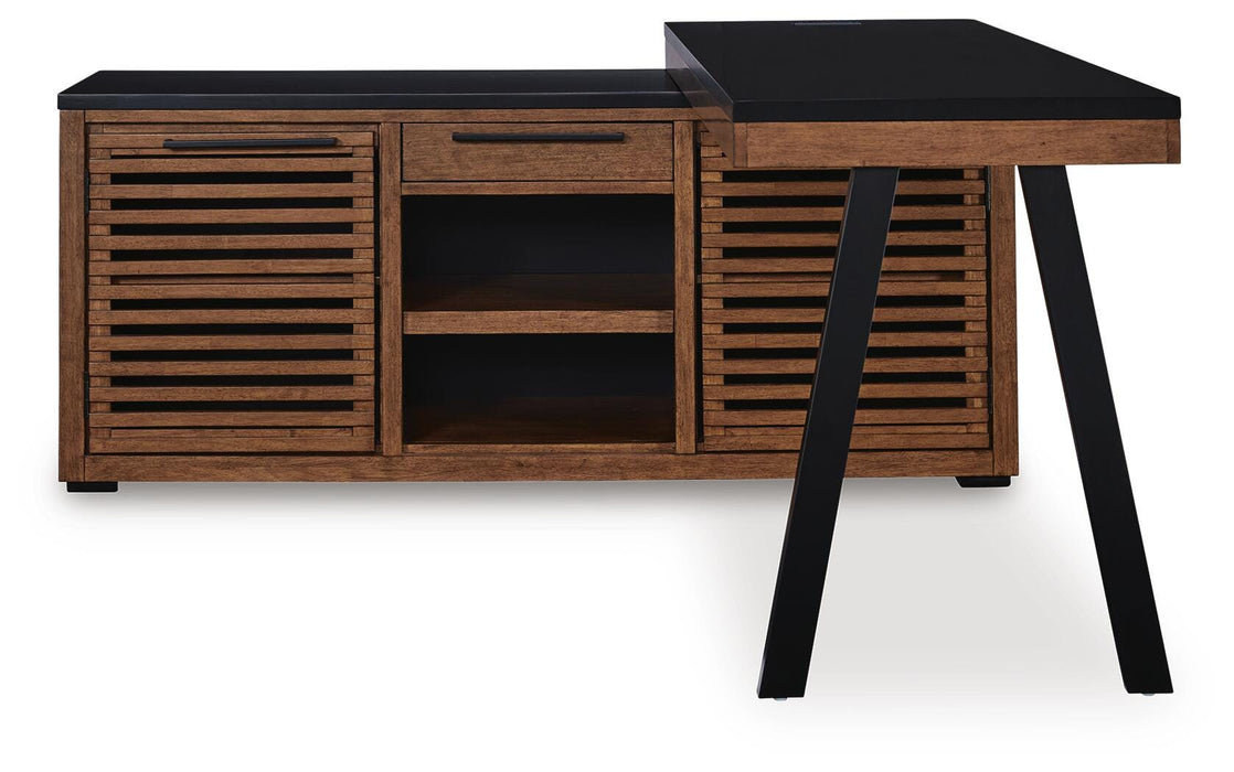 Kallari Credenza with Desk Return - Plourde Furniture Co (Caribou, ME)